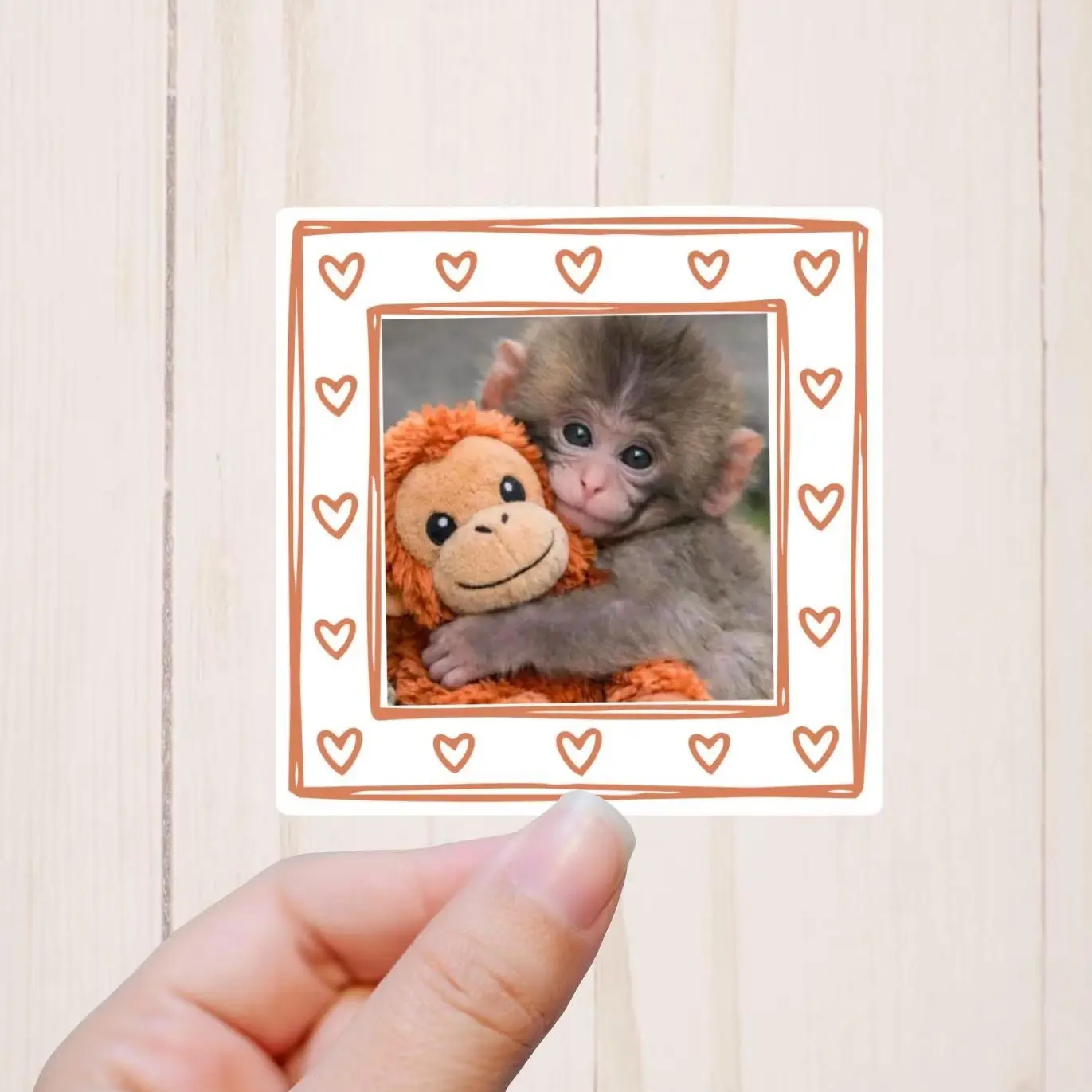 Baby Monkey Punch Sticker, Viral Monkey Punchi, best friend gift, best friend sticker, sticker for laptop, meme stickers