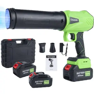 1500W Turbo Jet Blower, Cordless Leaf Blower with Brushless Pure Copper Motor, Handheld Car Drying & Snow Blower for Home & Garden