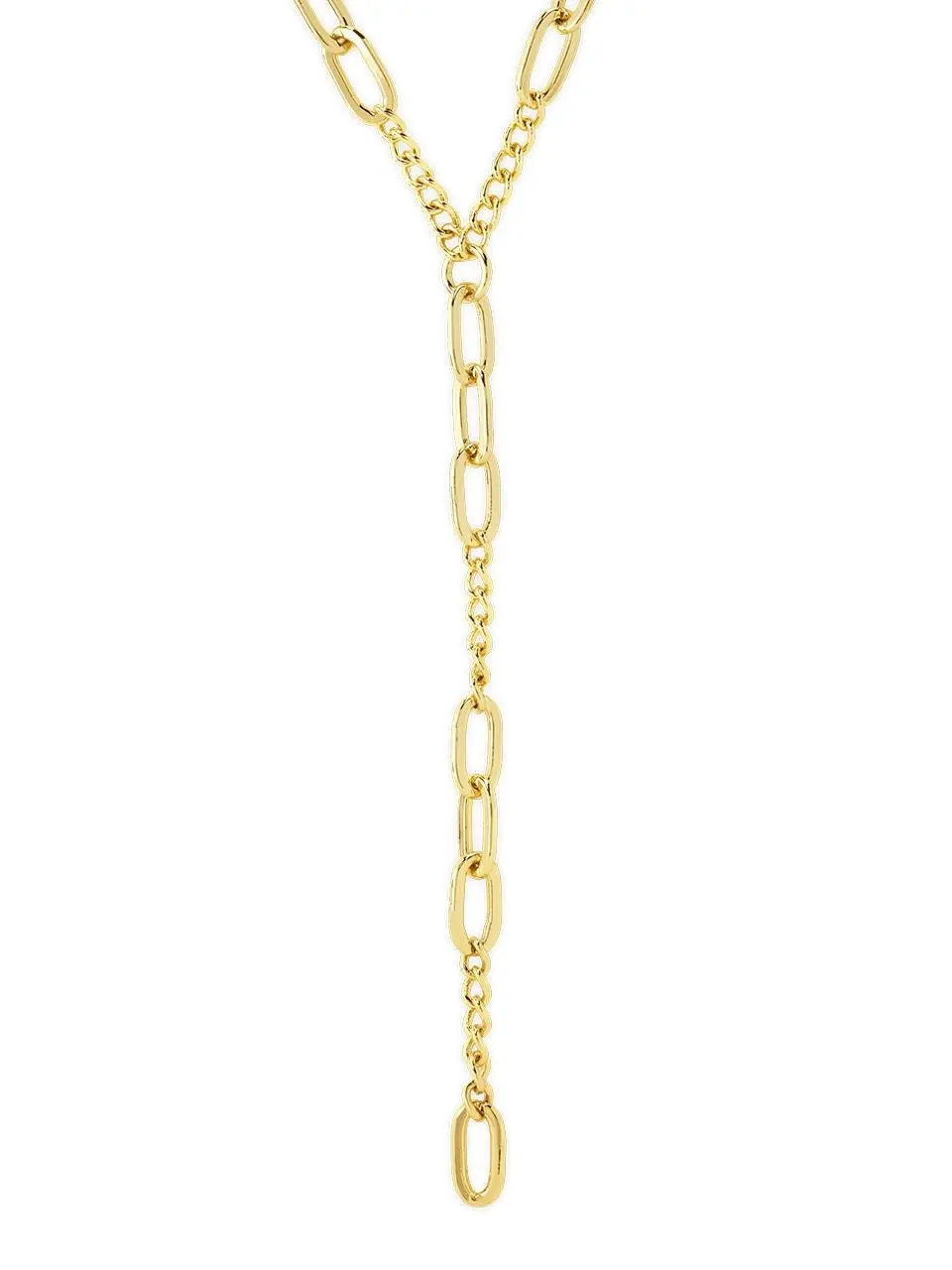 Cynthia Mixedlink Y Drop Necklace