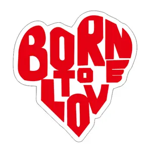Born to Love Car Decal Window Vinyl Sticker, Red Heart Quote Auto Graphic, Sexy Cute Car Decal for Women and Men