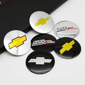 4pcs 56mm Car Wheel HUB Center Caps, Rim Sticker Badges for Chevrolet Cruze Captiva Lacetti Spark Aveo Orlando Camaro, Automotive Accessories