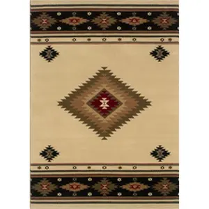 Oriental Weavers Hudson 087I1 2x3 Rectangle - Beige/ Green-Polypropylene