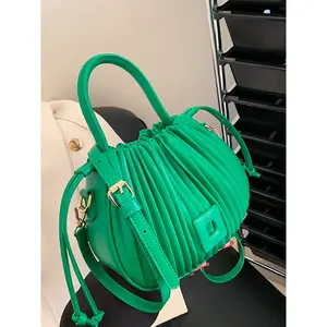 Fashionable Braided Design Shoulder Bag, Casual Versatile Drawstring Pleated Design Handbag, Trendy All-match Crossbody Bag for Women, Crossbody Clutch Purse