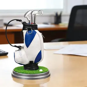 Golf Pen Holder with 3-Pen Set Creative Design Brightens Your Office Desk Perfect Holiday Gift for Office Workers and Gift-Givers