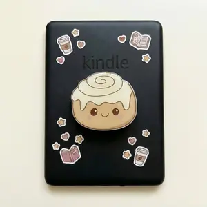 PopGrip Cinnamon Roll Kindle Grip Handmade Fall E-Reader Accessory Compact Durable Magnetic Stand for Smartphone Cellphone