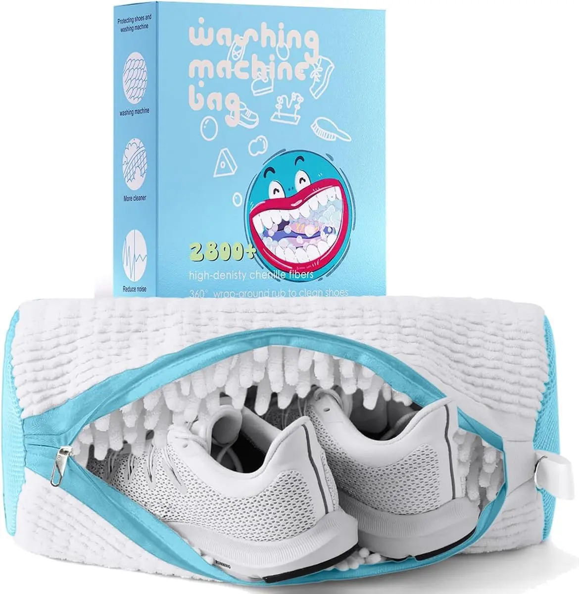 Laundry Shoe Washing Bag for Washing Machine - Protect Your Footwear during the Wash Accessories shoe washing, Mesh Accessory mesh laundry Grey