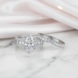3ct Marquise Diamond Option Ring Set