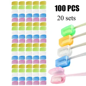 20 Sets Travel Toothbrush Head Covers Toothbrush Head Protective Case for Home Beauty & Personal Care