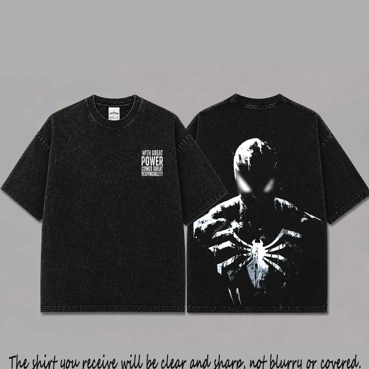 Ver 2 Spidey Inspired Oversized Black Graphic T-Shirt, Vintage Movie Actor Fan Tee, The Peter Shirt, Y2K Comic Style Streetwear Top, Black Cotton Unisex Tee, Retro Superhero Inspired Shirt, Gift for Movie Fans DJT