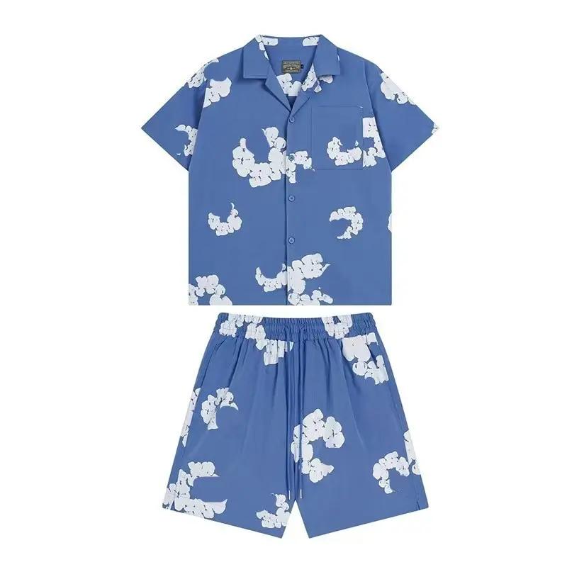 Shirt Set Mist Blue [White Wreath]