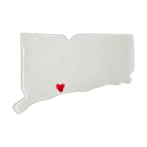 New Haven Ceramic Magnet for Fridge - Handmade Connecticut Souvenir Gift