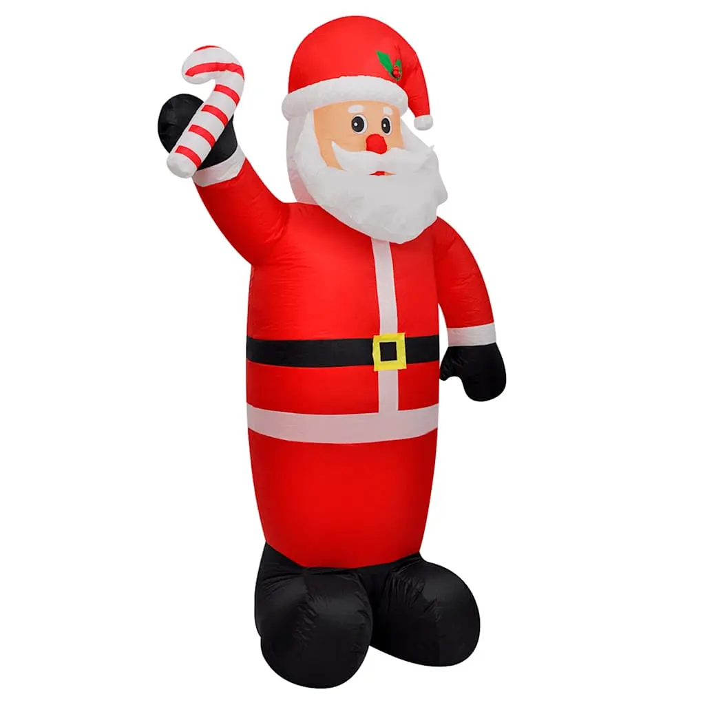 vidaXL Inflatable Santa Claus, Xmas Decoration with LEDs, Christmas Lighting for Indoor and Outdoor, Holiday Party Ornament, Modern Style 345355