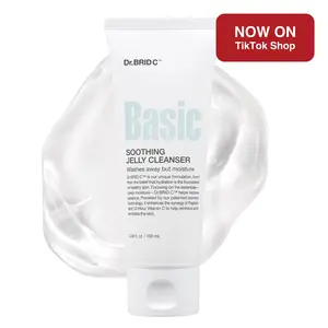 Dr.BRID C Soothing Jelly Cleanser - Amino Acid Face Wash with Peptides & Protease, Low-pH Pore Purifying & Texture Smoothing Facial Cleanser for Sensitive Skin, Fragrance-Free, 3.38 fl.oz.