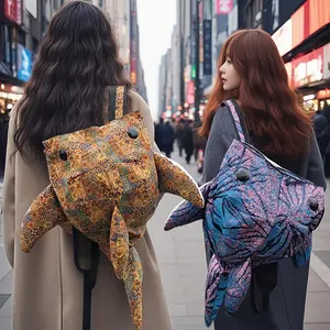 Outdoor Travel Bag, Spacious Portable Storage Bag, Versatile Street Bag, Ocean Shark Bag, Suitable for Daily Outings, Parties, And Gatherings, Uniquely Stylish Backpack