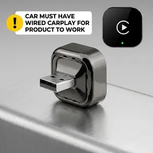 2026 Wireless  CarPlay Adapter – Wired To Wireless Plug-and-play Converter, Compatible with Iphone IOS 10+ and Android 11+ (supports Apple CarPlay and Android Auto) USB/Type-C