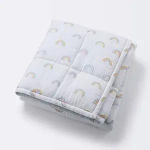 Cloud Island Muslin Quilt Baby Toddler Blanket Quilted Travel-Friendly