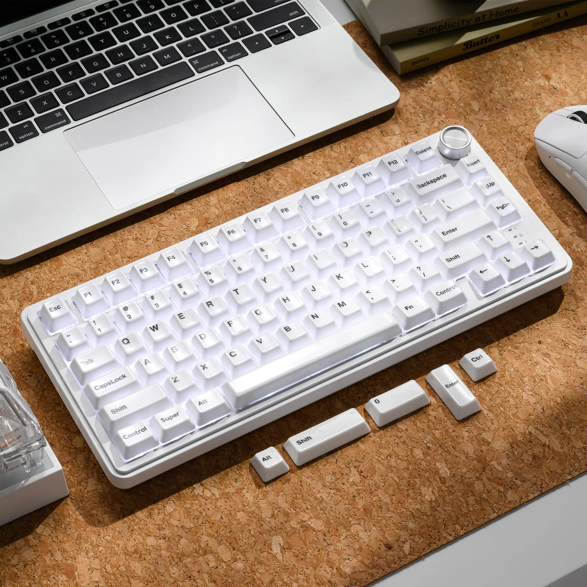 XVX Ceramic Glaze Cherry Profile Keycaps Set, 120-Key with Gift Box for Mechanical Users, Secure Fit, Smooth Cool Touch, Solid Build, Thockier Typing Sound, Compatible with Cherry MX Switches (Keycaps Only, Compact Layouts, Keyboard Not Included)