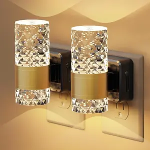 LED Night Lights Plug into Wall - 2Pack Automatic Dimmable Night Light,3000K Bathroom Decor Plug-in Wall Light for Bedroom, Hallway,  ()