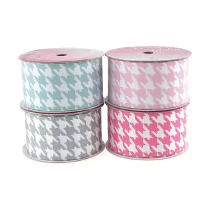 Hounds Tooth Glitter Grosgrain Ribbon, 1-1/2-inch, 3-yard