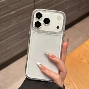Transparent Acrylic Clear Phone Case For iPhone 17 Pro Max 17 Air 16 15 14 13 12 11 Plus Pro Max Shockproof Cover