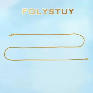 [FOLYSTUY (Y136)]22.3 Inch Herringbone Snake Chain Necklace, 1.8mm Thick, Timeless Layering Jewelry