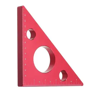 Alloy Measuring Layout Tool Miter Scriber Gauge Metric/Inch, Triangle Ruler Square Tool 14cm/5.5inch