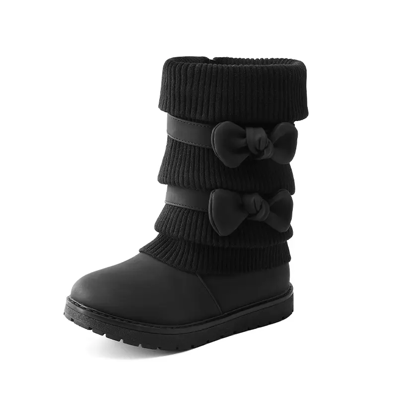 Dream Pairs Girls' Toddler Mid-Calf Winter Snow Boots, Adorable Faux Fur Lined Warm Shoes with Lightweight Low Heel and Antiskid Sole, Winter Warm Shoes, Adorable Girls, Flat Heel (1 Cm Or Less), Lightweight Shell, Stylish, Low Heels