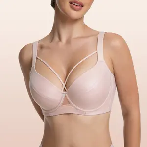 WMBras Women Shimmer Diamond Pink Seamless Wireless Bras Full Coverage Push Up No Underwire Comfortable 3/4 Cup Padded Everyday Tshirt Bra Womenswear