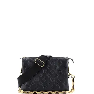 Pre-owned Louis Vuitton material Messenger Bags Coussin Bag Monogram Embossed Lambskin PM by Rebag