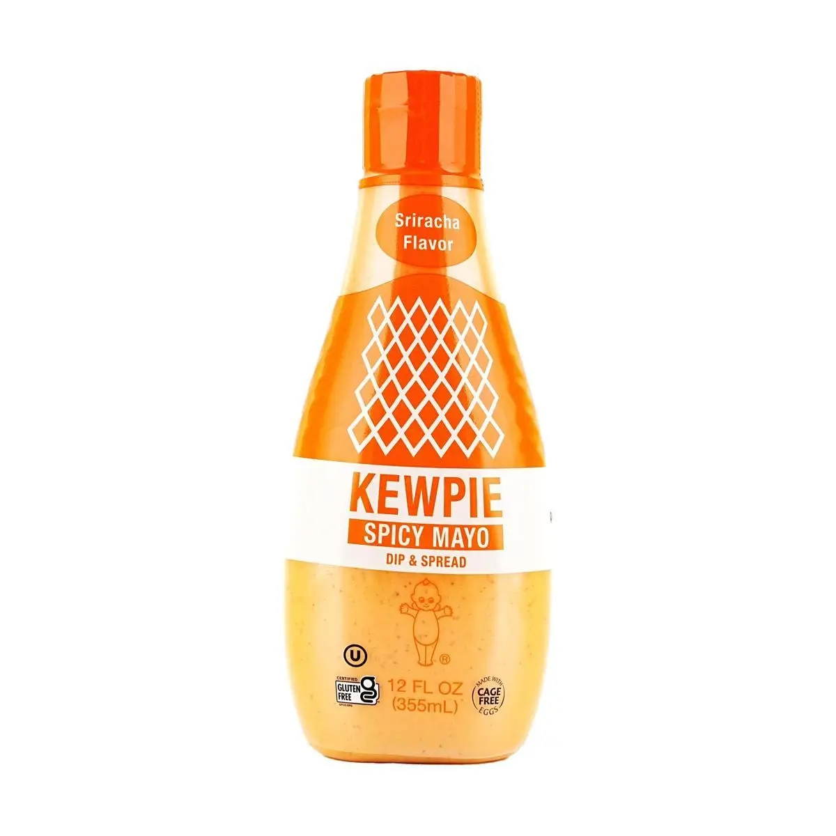 KEWPIE Sriracha Mayonnaise 355ml - Spicy Japanese Mayo for Salads, Sandwiches, Fried Chicken & Dips KEWPIE Sriracha Mayonnaise 355ml - Spicy Japanese Mayo for Salads, Sandwiches, Fried Chicken & Dips