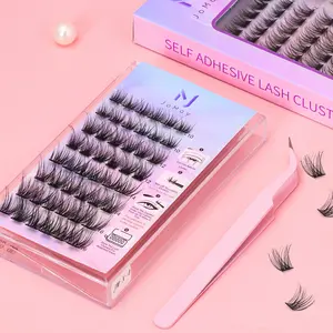 Jomay Self-Adhesive Eyelashes，1st Gen Glue-Free Cluster Lashes, DIY Self-Adhesive, 24H Strong Hold, Waterproof Soft Lashes for Sensitive Eyes，Soft & Comfortable，Non-irritating，Lightweight，makeup，Daily Makeup ， Cosmetic Gentle
