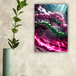 (Poster) Mitsuri Demon Slayer Poster 2 Anime Vintage Wall Art, Gift for Maang Fans