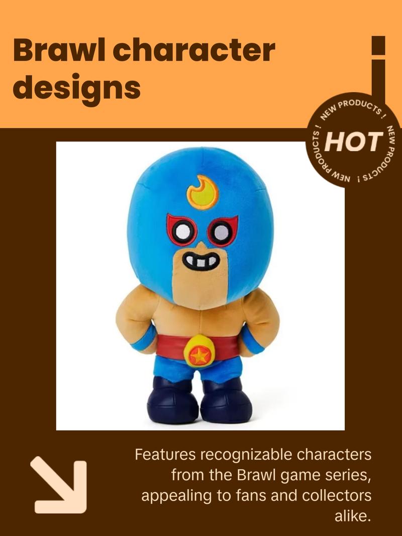 Brawl Stars Toy Stuffed Pillow Dolls l Game Characters for Children l Perfect Birthday Gift