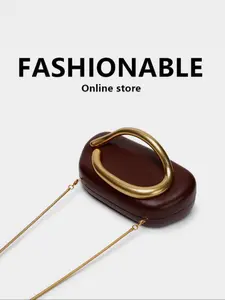 Women's New Shoulder Crossbody Evening Bag, Acrylic Handbag, Fashionable Clutch, European and American Style, Trendy Round Box Phone Bag