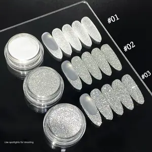 New Rhinestone Nail Powder, Includes white and Colorful Laser Water Drill, Mixed Nail Materials, Perfect for Wedding Nails and Salon Use, Nail Decoration