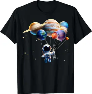 100% Cotton Funny Astronaut Planets gift Men Women astronomy space T-Shirt