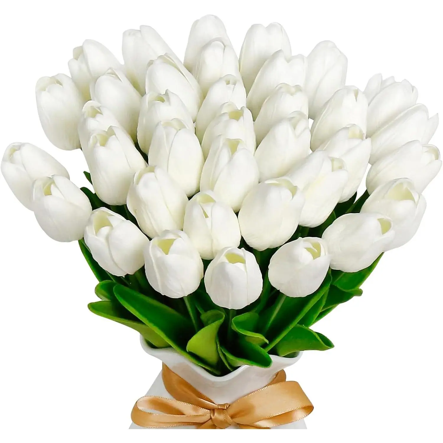 20-40 PCS PU Real-Touch Artificial Tulip Bouquet - Floral Decor for Daily Use, Carnival, Music Festival, Home Bedroom, Wedding Ornaments (Home Supplies), Juneteenth, Auspicious