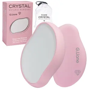 Crystal Hair Eraser, Reusable Nano Hair Removal Tool, Glass Epilator for All, Soft and Gentle Hair Remover (Pink)