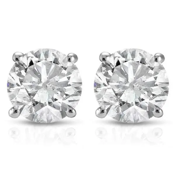 1 1/2ct Diamond Studs 14K White Gold