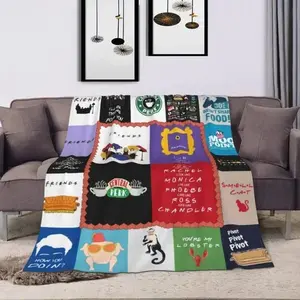 Friends TV Show Blanket Friends Gifts FleeceThrow Soft Cozy Blankets Bed Sofa CouchBlanket Blanket polyester Travel Bedro