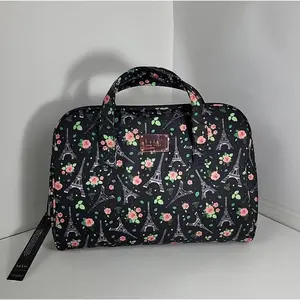 Nicole Miller Paris Top-Handle Makeup Bag – Stylish, Elegant Cosmetic Case