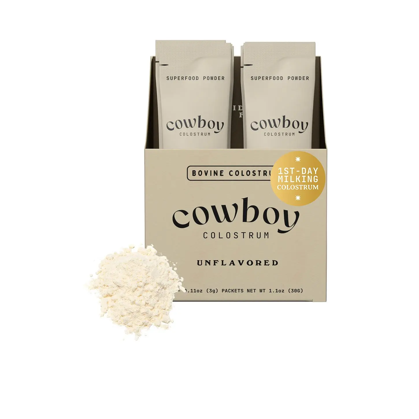 Cowboy Colostrum Unflavored Stick Packs 10ct