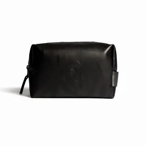 Garden Alchemy Toiletry Bag - Black Tiger Print, PU Material, Spacious Main Compartment, Coated Zipper, Structured Design, Travel Essential