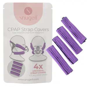 CPAP Strap Covers 4 Pack - Universal Fit for All CPAP Masks (Purple)