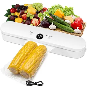 Vacuum Sealer Machine 60Kpa Precision Suction Power 6-in-1 Food Sealer with Digital Timer Dry & Moist Modes Dry/Wet/Seal/Vac 4 Modes Extend Food Shelf Life