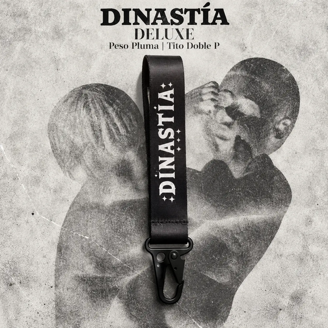 DINASTÍA Peso x Tito Keychain Lanyard – Black Wrist Strap with Metal Clip | Corridos Tumbados Accessories
