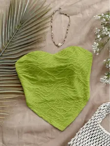 SHEIN WYWH Women's Solid Color Bandeau Minimalist Cropped Top