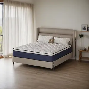 14-inch hybrid spring mattress, gel memory foam and separate package spring separation vibration design, medium hardness support,  Modern bedroom