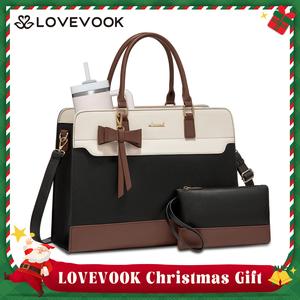 【Christmas Gift Ideas】LOVEVOOK Laptop Tote Bag for Women,Leather Work Bag, Waterproof Business Teacher Bag,Large Computer Handbag Purse Briefcase,Office Gifts for Women. TikTokShopHolidayHaul