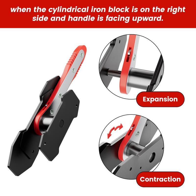 Brake Caliper Press Tool - 360° Rotating Ratchet Piston Spreader Wrench with Large Plates, Labor-Saving Brake Pad Expander for Single, Dual, and Quad Piston Disc Brakes, Professional Automotive Brake Repair Tool Truck Motorcycle